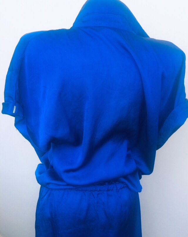 38 46 Ck платье-туника, ярко синий, М L для отдыха Красное 36/38