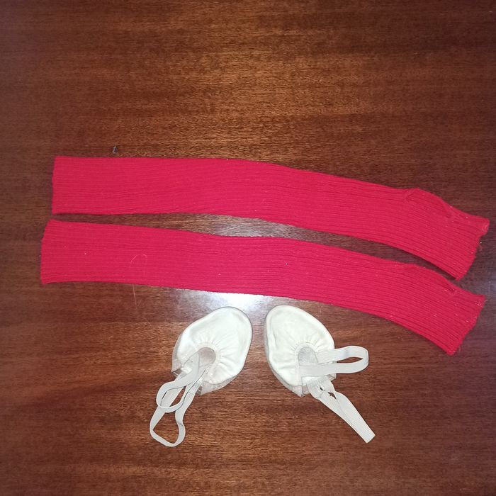 Гетри червоні (40 см) та півчешки чешки (9 см) для танців/pole dance