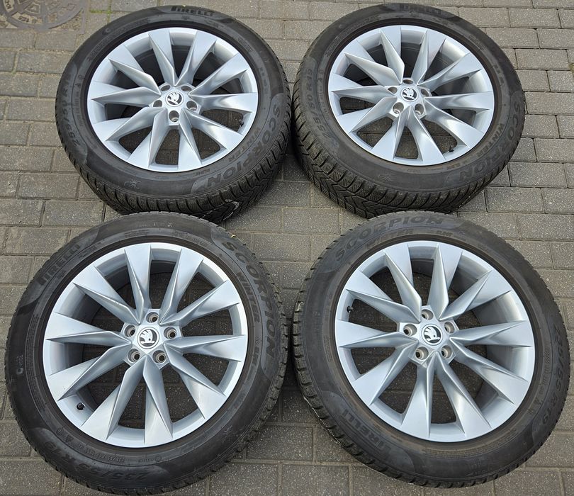 4x Felgi alu SKODA OE 8.0 x 19 5x112 ET45 Superb Kodiaq Enyaq [1006]