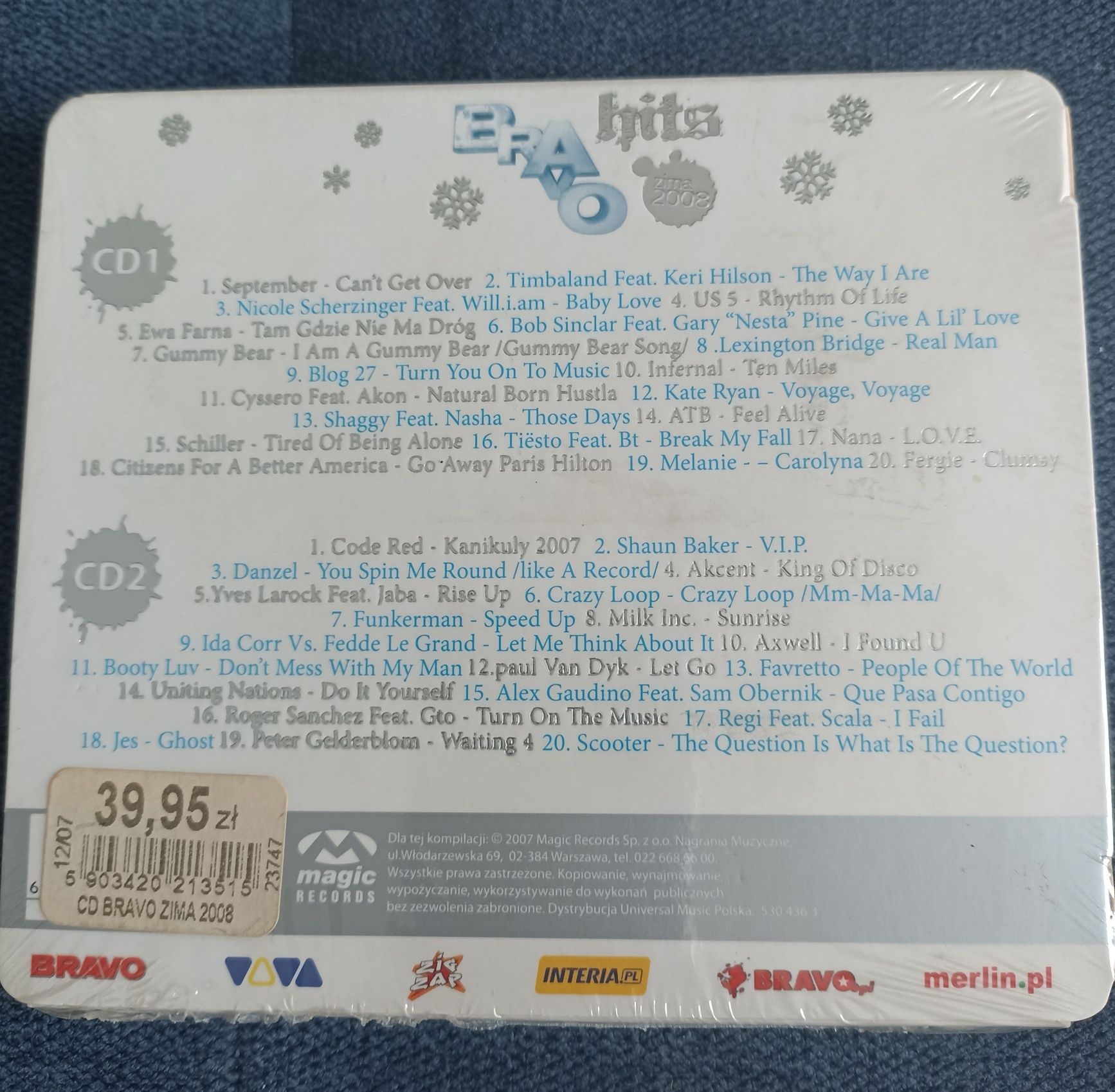 Eska Bravo "Zima 2008" Kolekcja 2 płyty, płyta CD, nowa