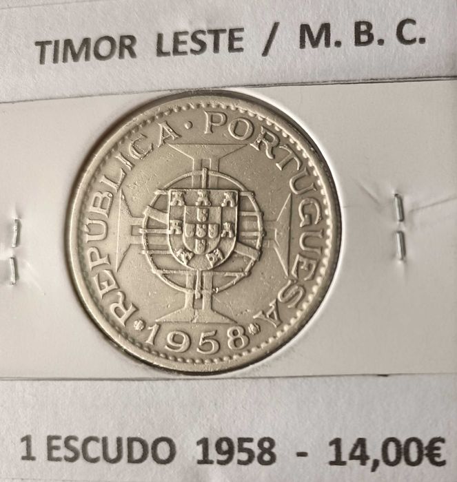 4 Moedas Portuguesas Circuladas na Ex Colónia Ultramarina Timor Leste