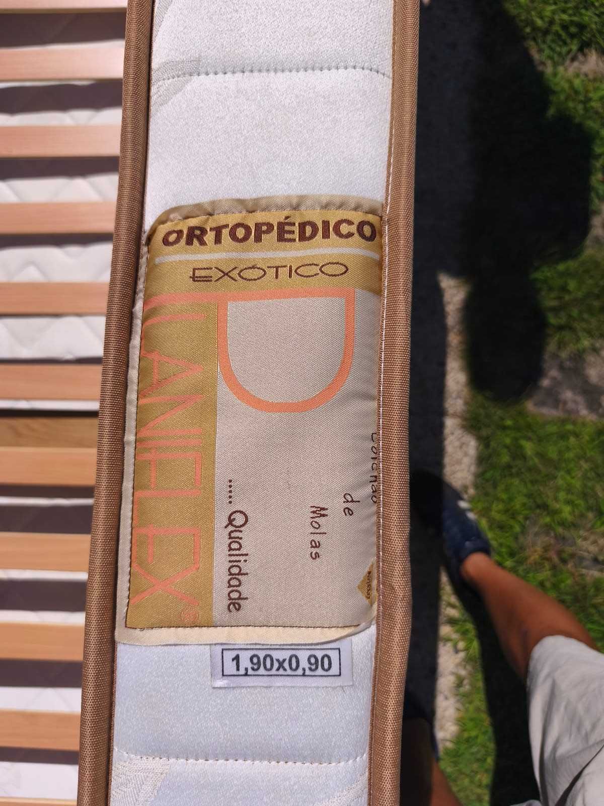 Cama de Solteiro Extensível p/ Casal + Colchões Ortopédicos