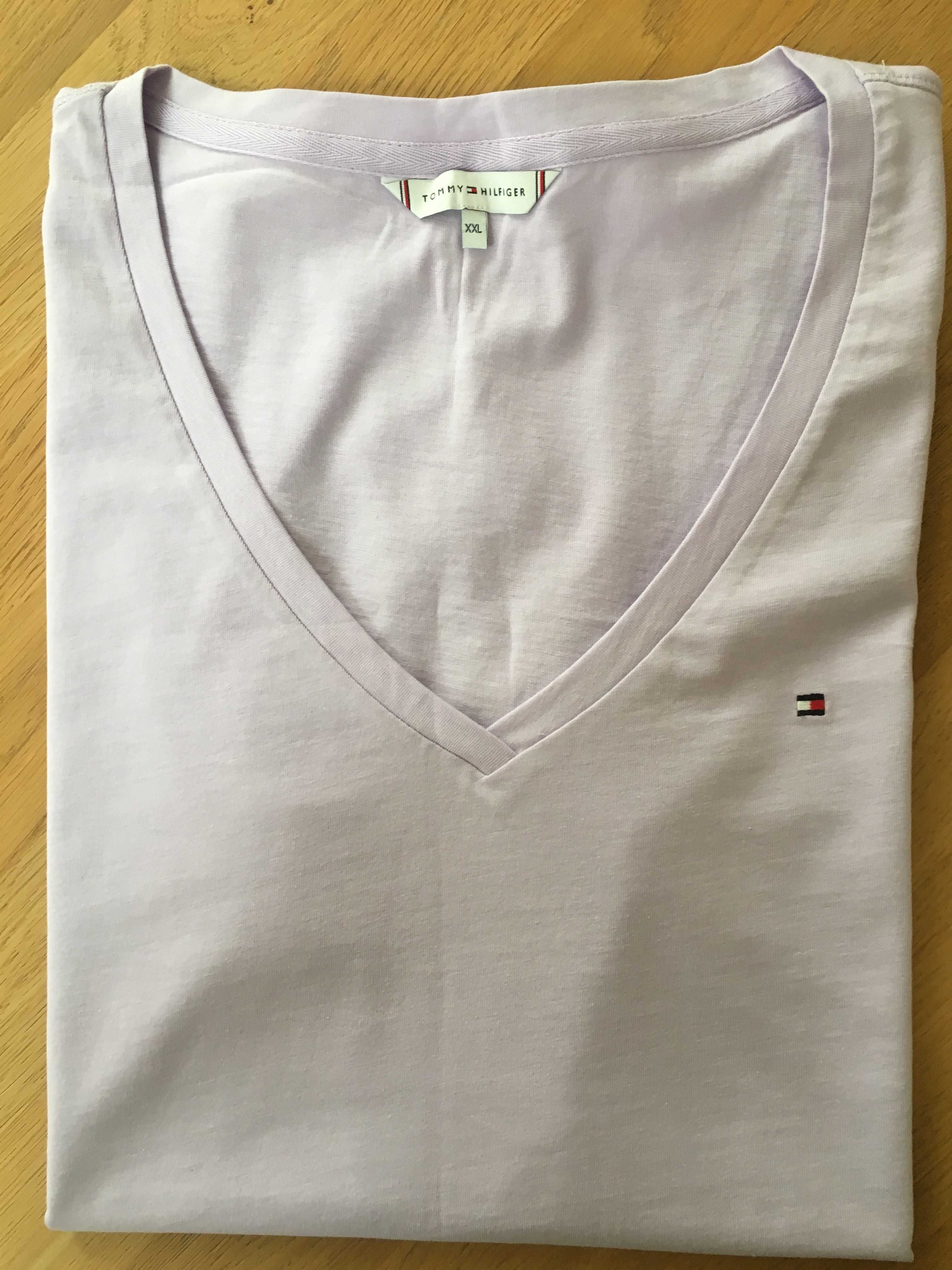 T-shirt Tommy Hilfiger lawendowy