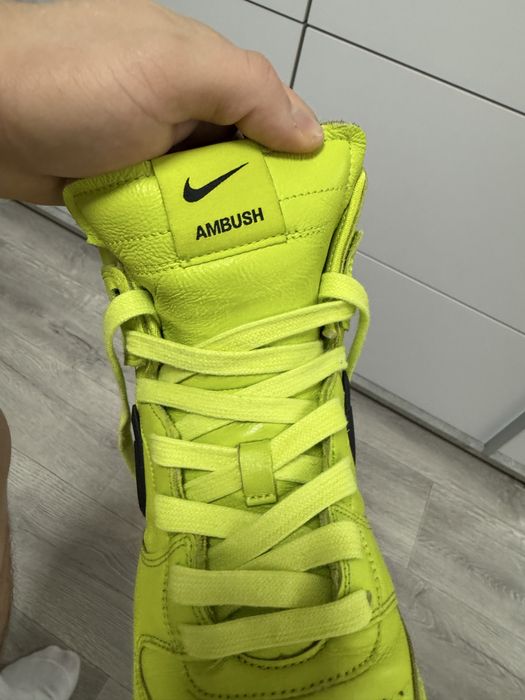 Оригинальные кроссовки Nike Dunk High AMBUSH Flash Lime