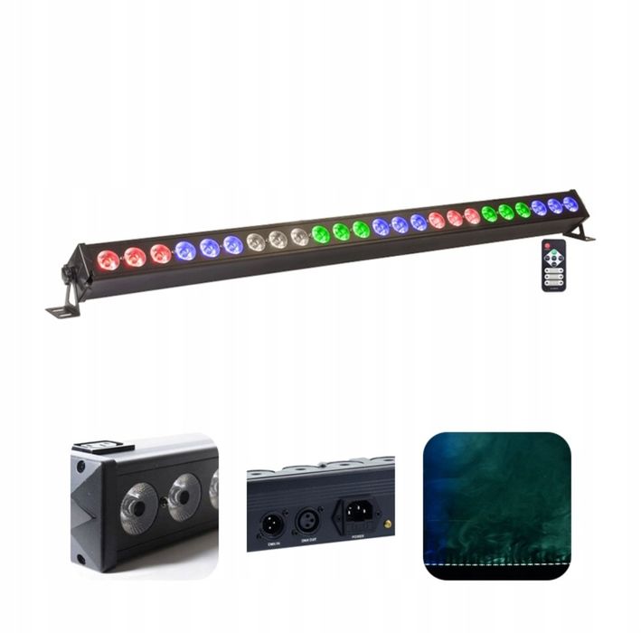 2x Listwa oświetleniowa LED Pixel bar Ibiza LEDBAR24-RC 24x4W RGBW