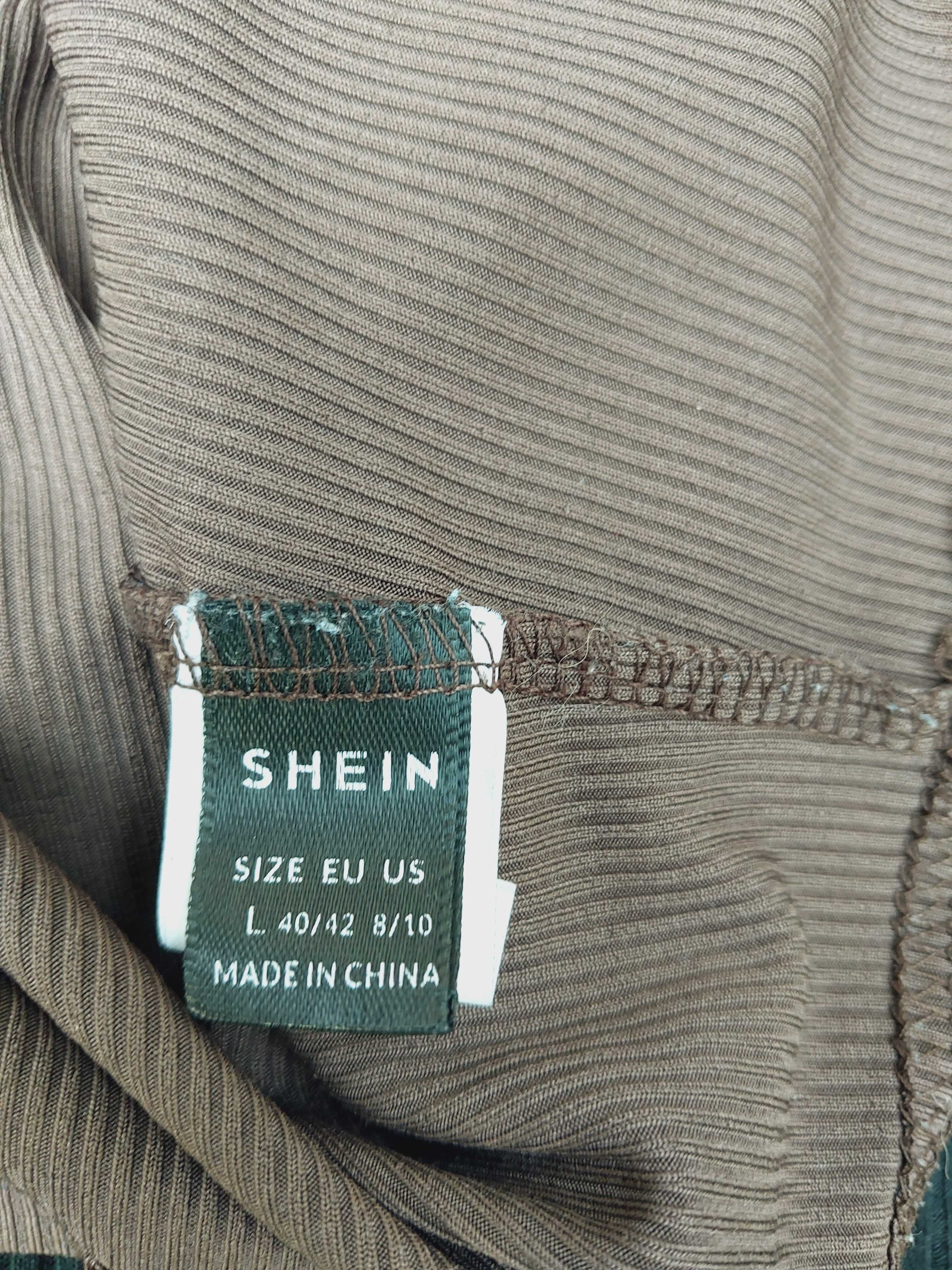 Crop top z kolnierzykiem prążek