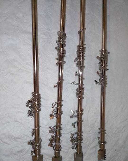 Karnisz BOJANEK 19mm efekt stali nierdzewnej 200cm i 160 cm