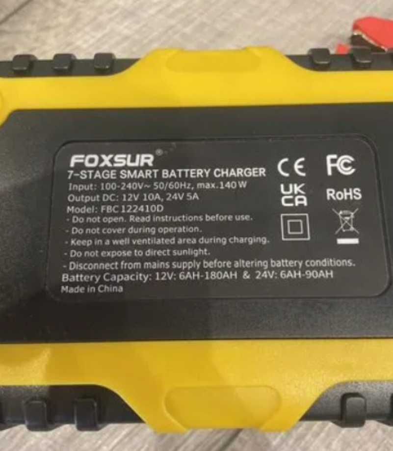 Зарядне зарядка зарядное  foxsur 12 v 10a 24 v 5 a зарядний пристрій