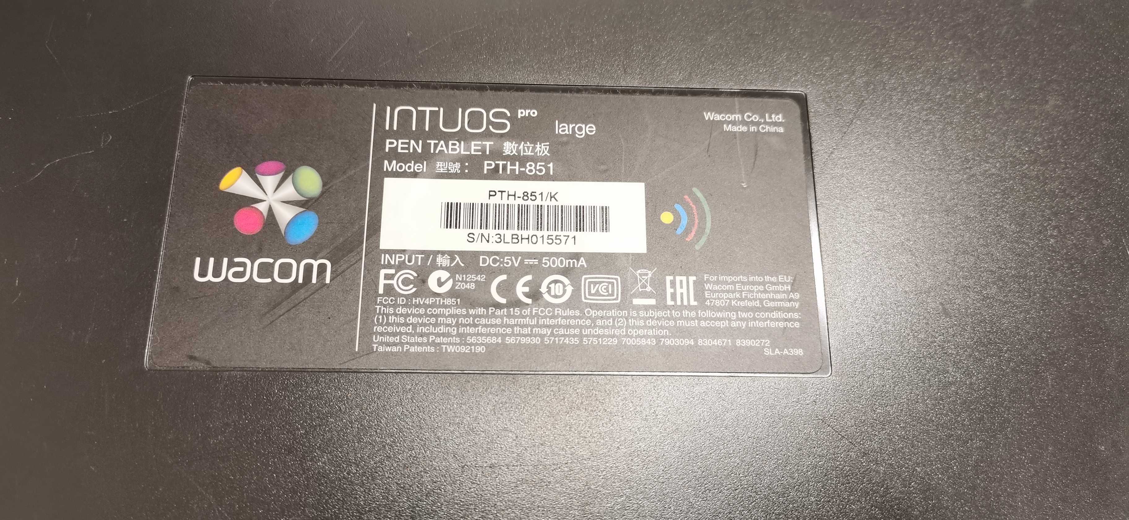 MAŁO UŻYWANY Wacom Intuos pro Large PTH-851/K Pełen komplet