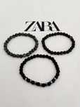 Zestaw 3 sztuk Bransoletek męskich z koralikami | Zara Men Accessories