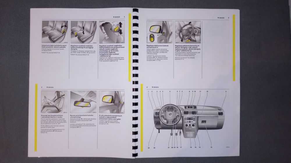 Opel Meriva A Instrukcja obsługi - wydruk w kolorze