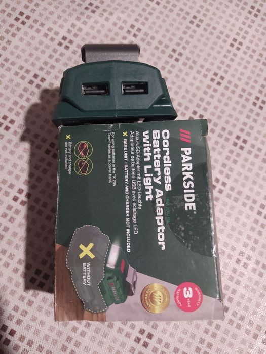 Parkside на 20 V адаптер/повербанк