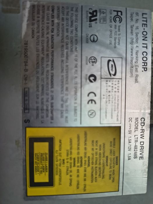 Nagrywarka odtwarzacz lite-on cd-rw ltr-48246S