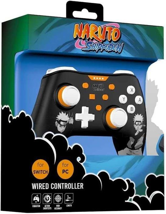 Pad przewodowy Konix Naruto Shippuden Nintendo Switch/PC Czarny NOWY