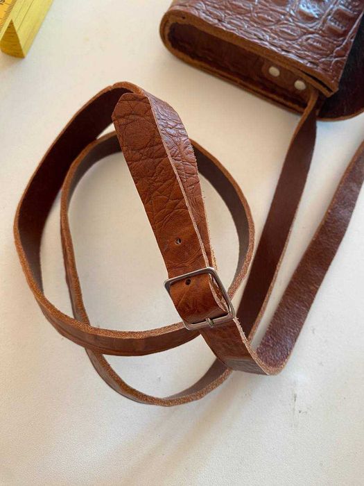 Сумка з натуральної шкіри Європа, емітація крокодила