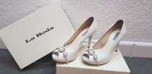 Buty ślubne ivory la boda skóra czółenka skórzane ekskluzywne glamour