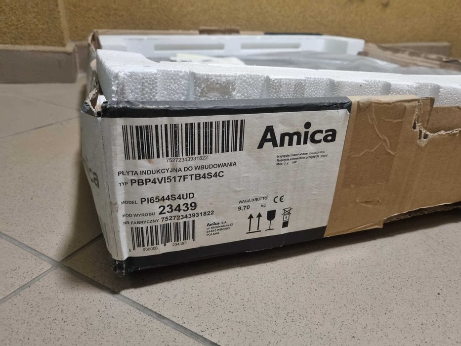Płyta indukcyjna Amica PI6544S4UD Nowa uszkodzona