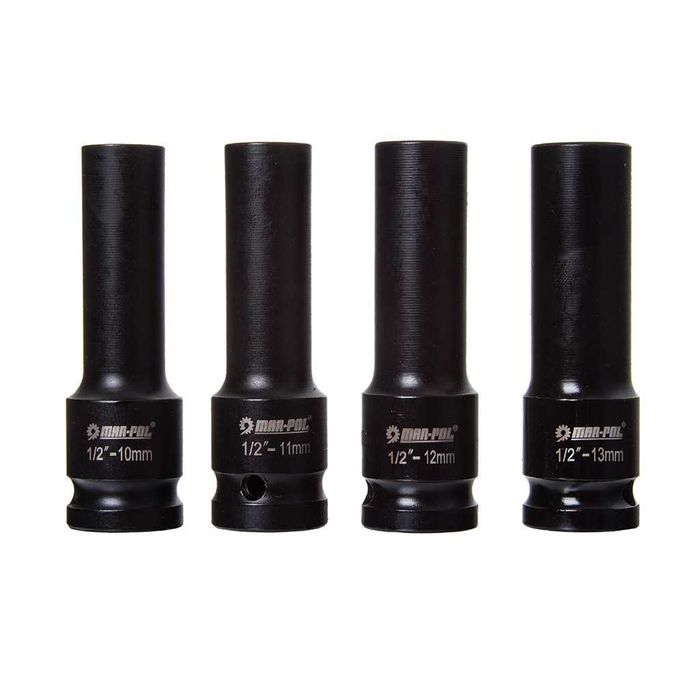 ZESTAW NASADEK UDAROWYCH 35szt 1/2" 6-KĄTNE Krótkie Długie 8-32mm