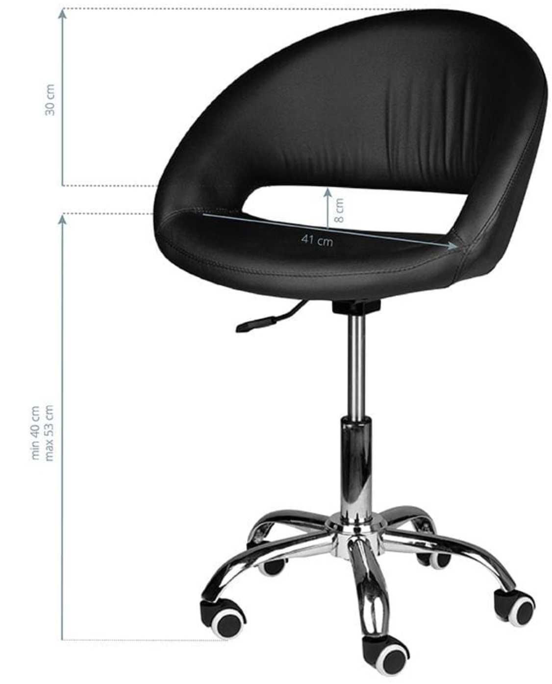 krzesło kosmetyczne fotel kosmetyczny czarny
