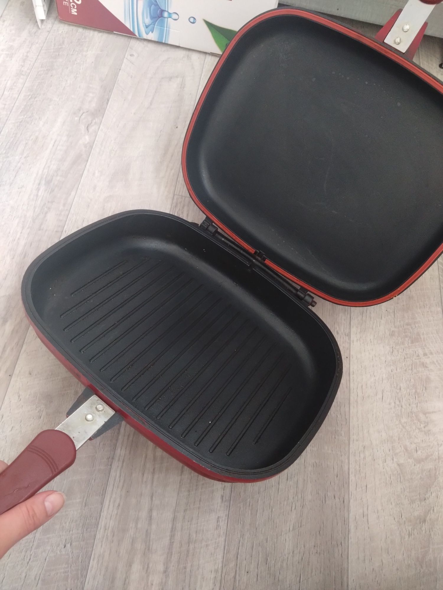 Двостороння сковорідка 32 см double sided grill fry pan