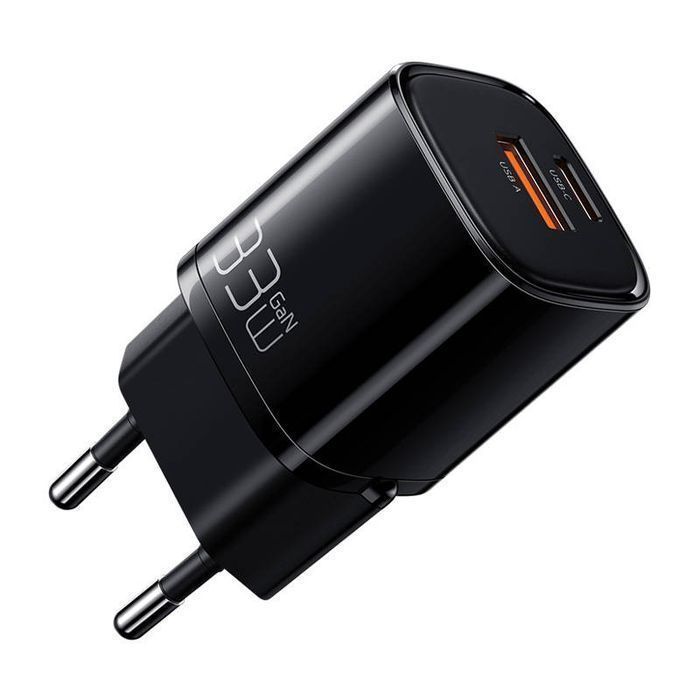 Ładowarka Sieciowa Mcdodo Nano Gan Ch-0151, Usb + Usb-C, 33W (Czarna)