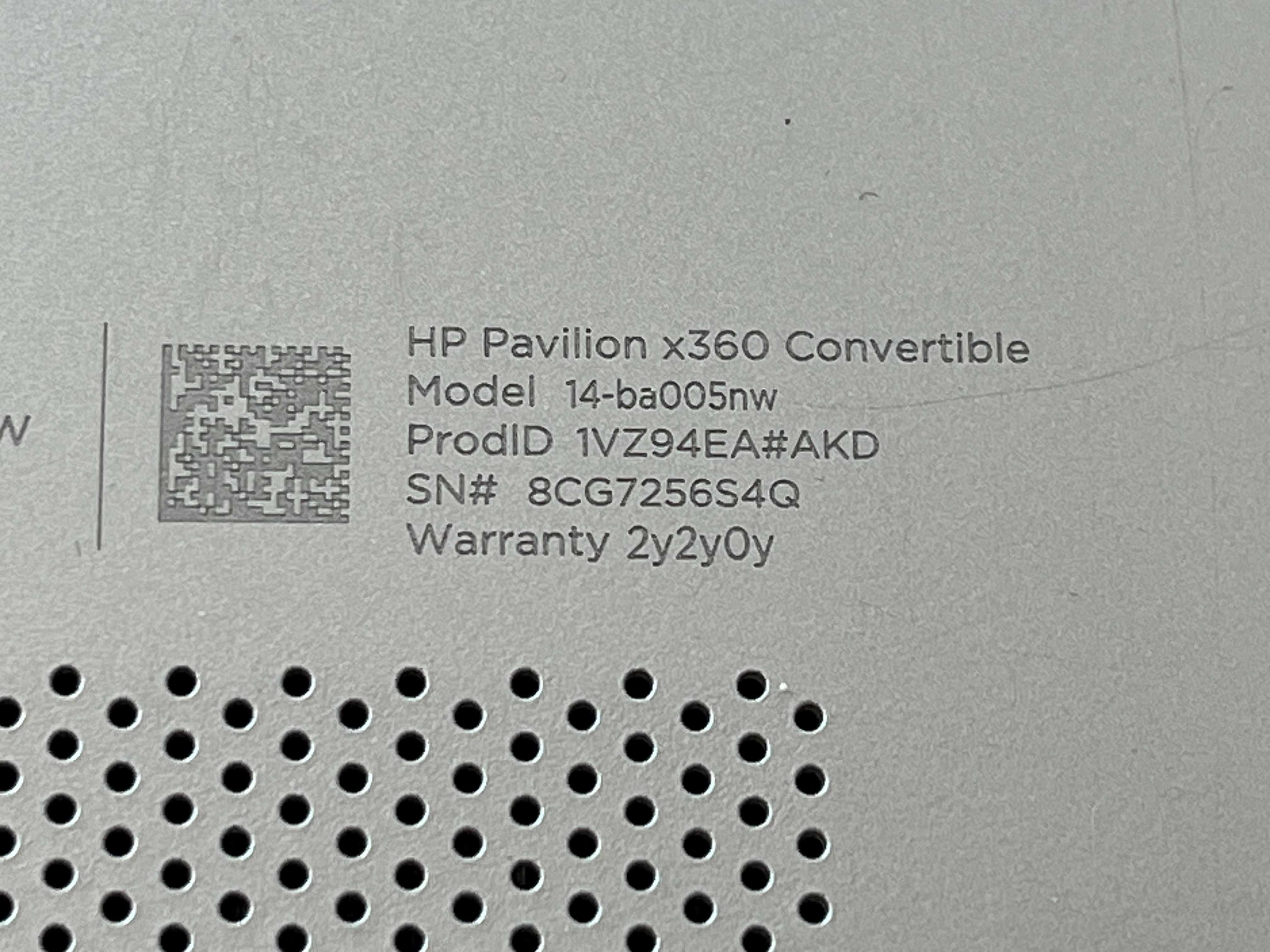 HP x360 Convertivle 14-ba005nw płyta+SSD+DDR4+dolna obudowa 100% spr.
