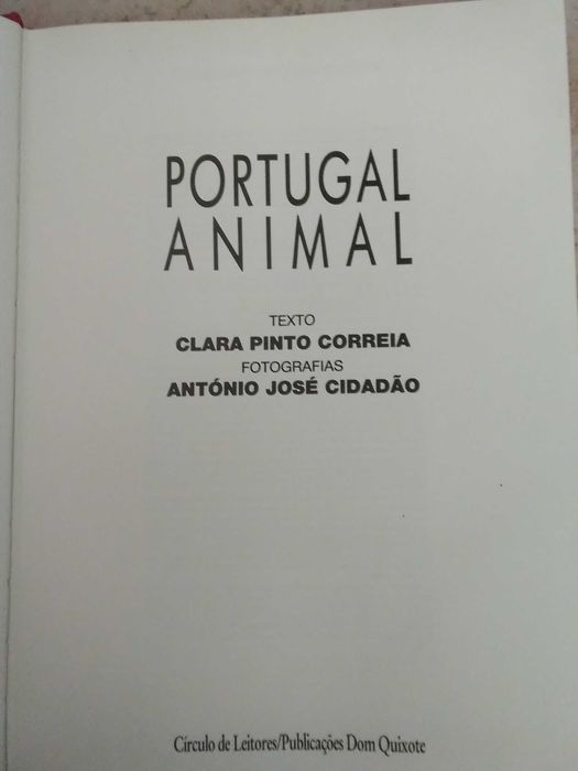 Livro  Portugal Animal