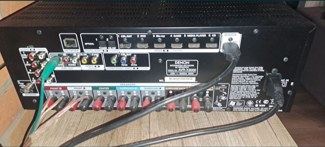 Amplituner Denon AVR X 2000 z głośnikami  Voice Craft