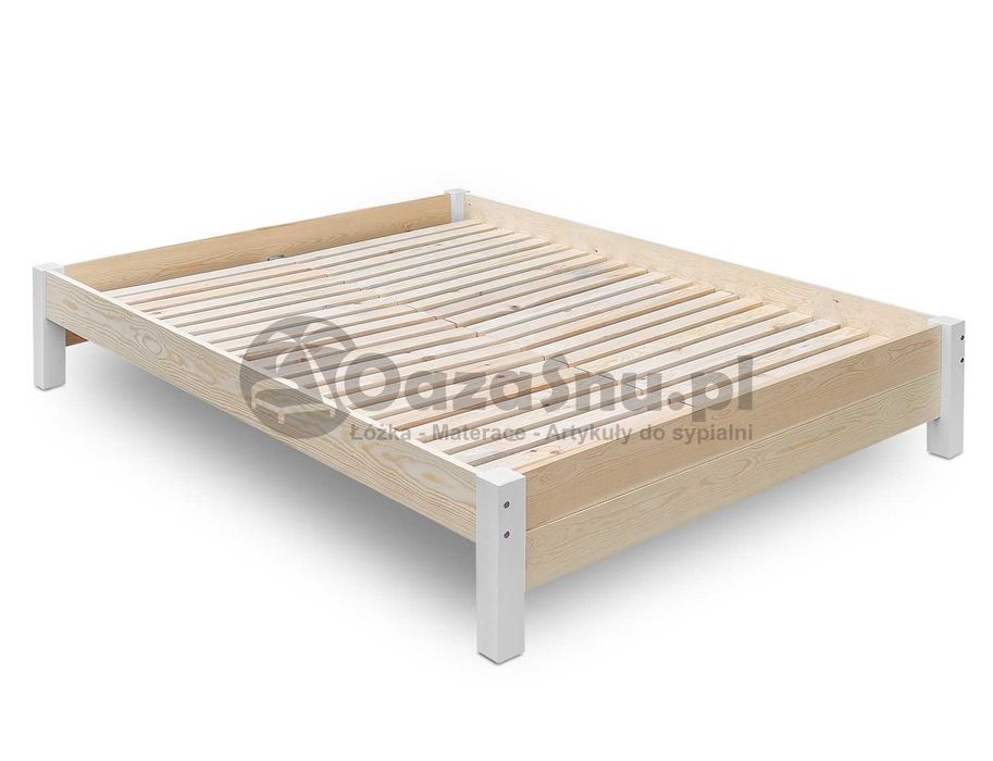 BALANCE 120x200 łóżko grube deski mocna konstrukcja niski zagłówek