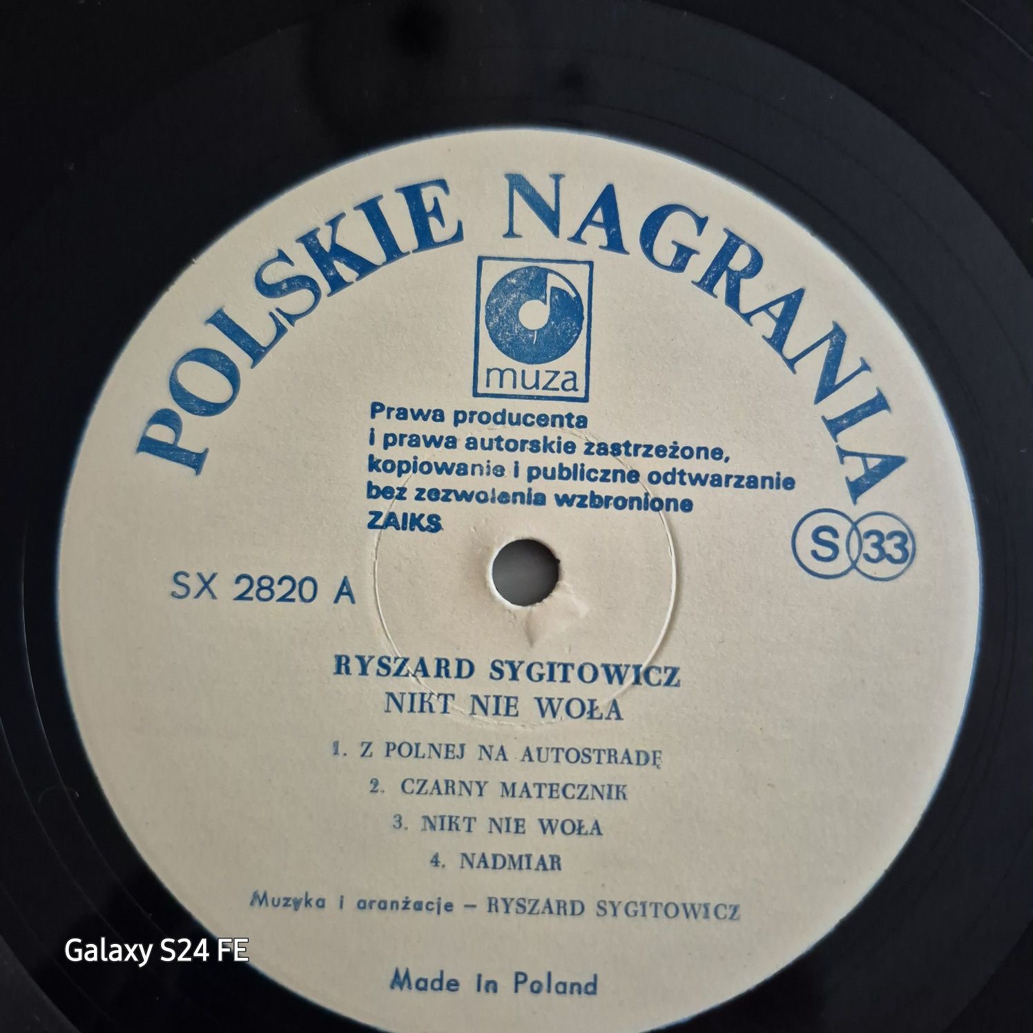 Płyta winylowa/Ryszard Sygitowicz-Nikt nie woła/1989r./Mint.