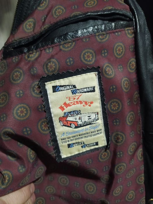 Кожаная мужская куртка.