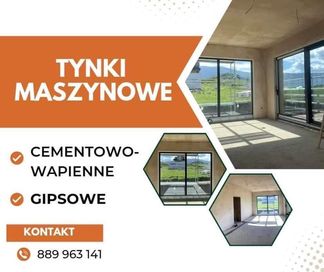 Tynki maszynowo wapienno cementowe oraz gipsowe