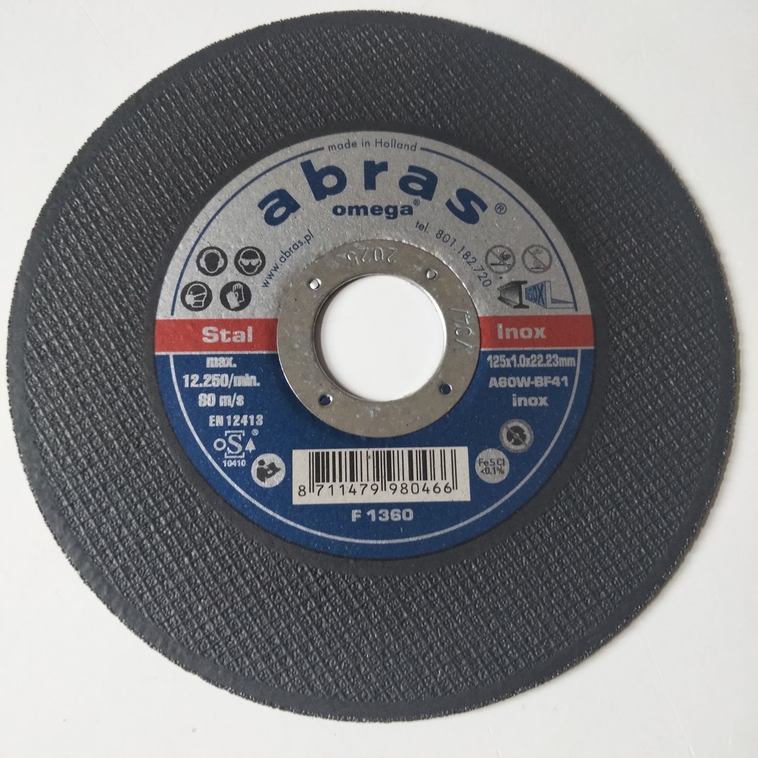 Tarcze do cięcia metalu 1×125mm Abras.1,60szt.