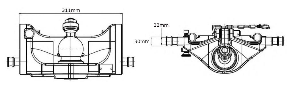 Zaczep wkład kulowy K80 311x22x30mm