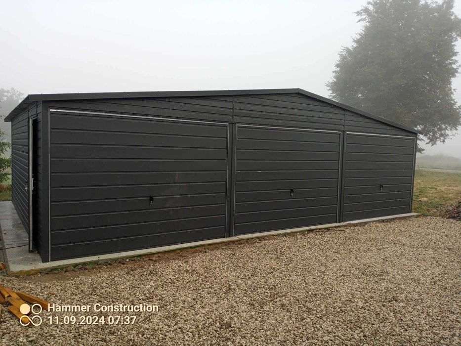 Garaż blaszany 9x6. WZMOCNIONY PROFILAMI. PRODUCENT. Cała Polska