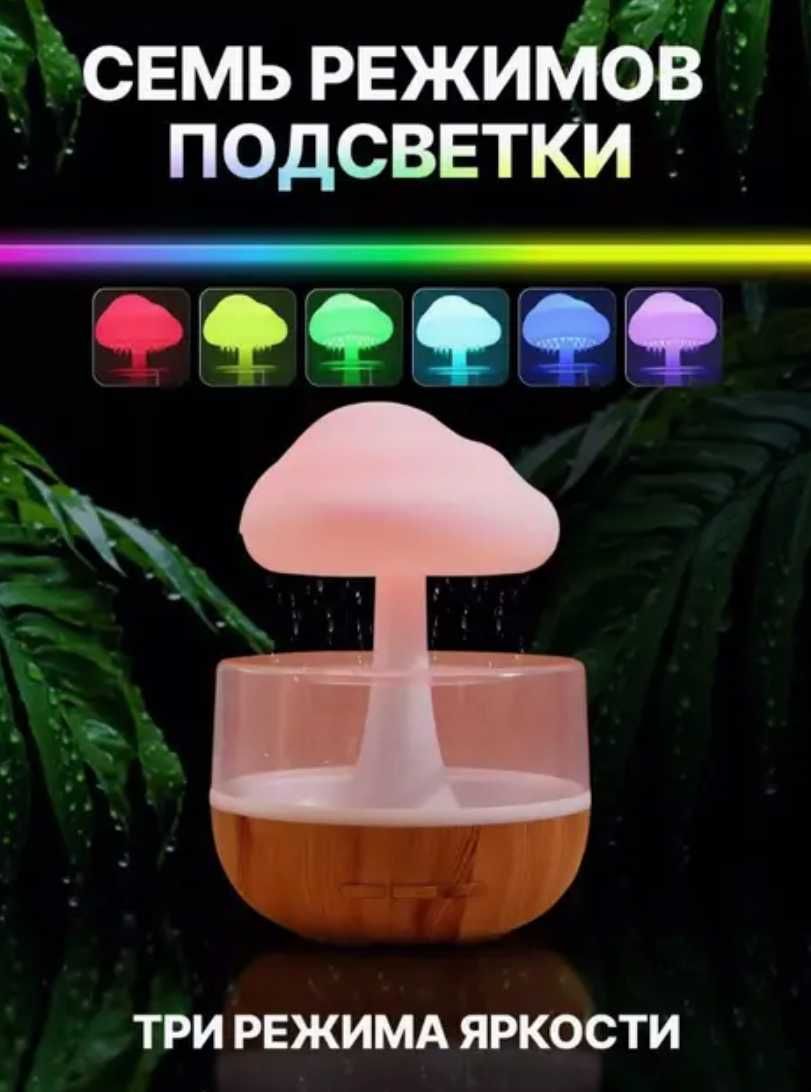 Увлажнитель воздуха Mushroom drop water Гриб аромадиффузор-ночник