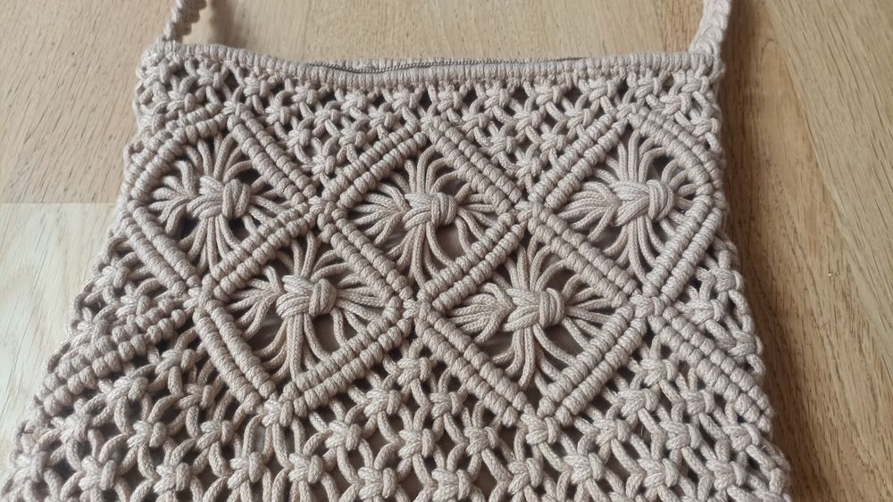 Torebka makrama, torebka sznurek, torebka pleciona