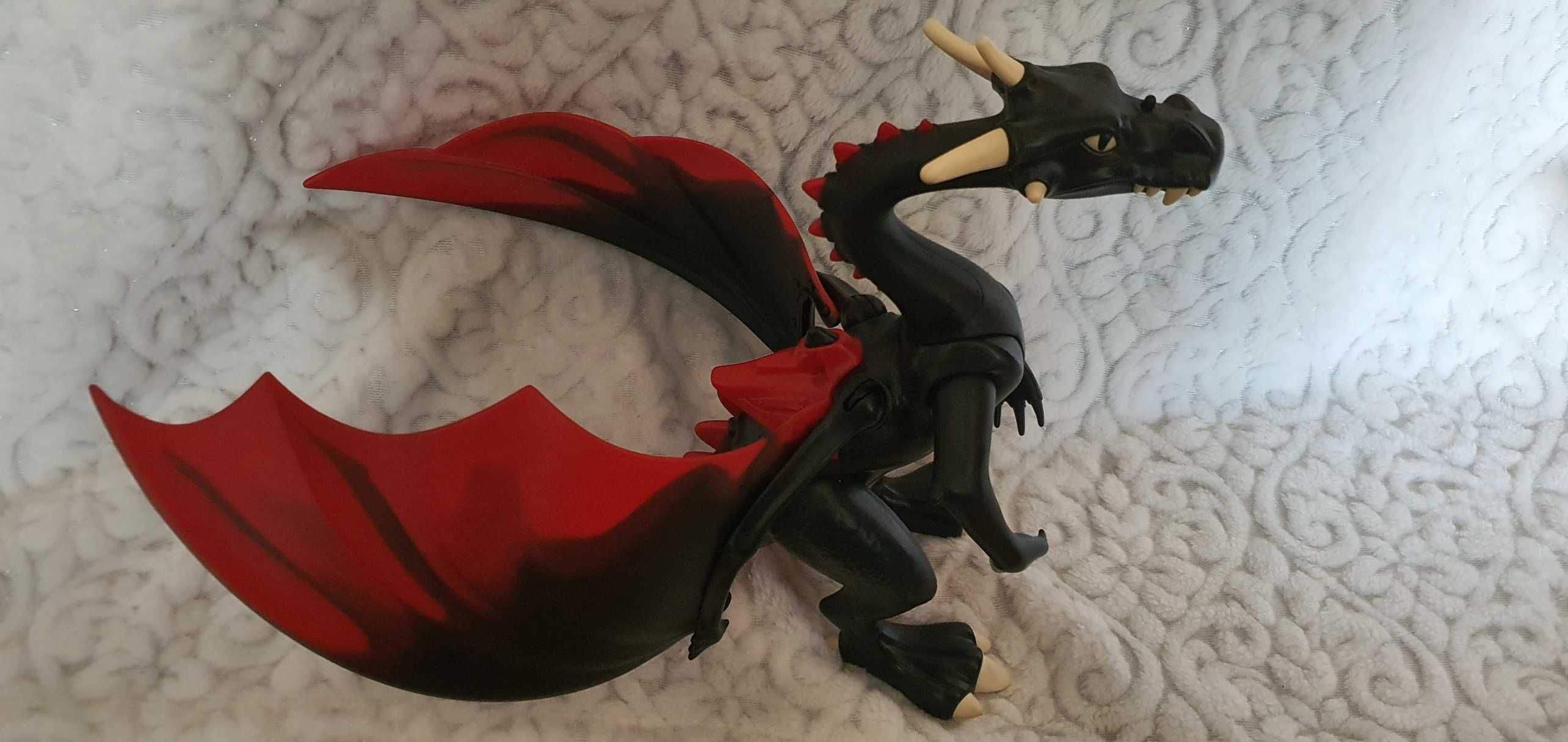 Dragão Gigante com Fogo Preto e Vermelho Playmobil LED