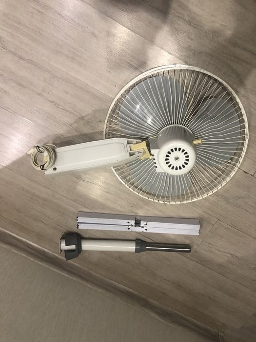 Вентилятор niko рабочий мощный но тихий большой 43 см диаметр