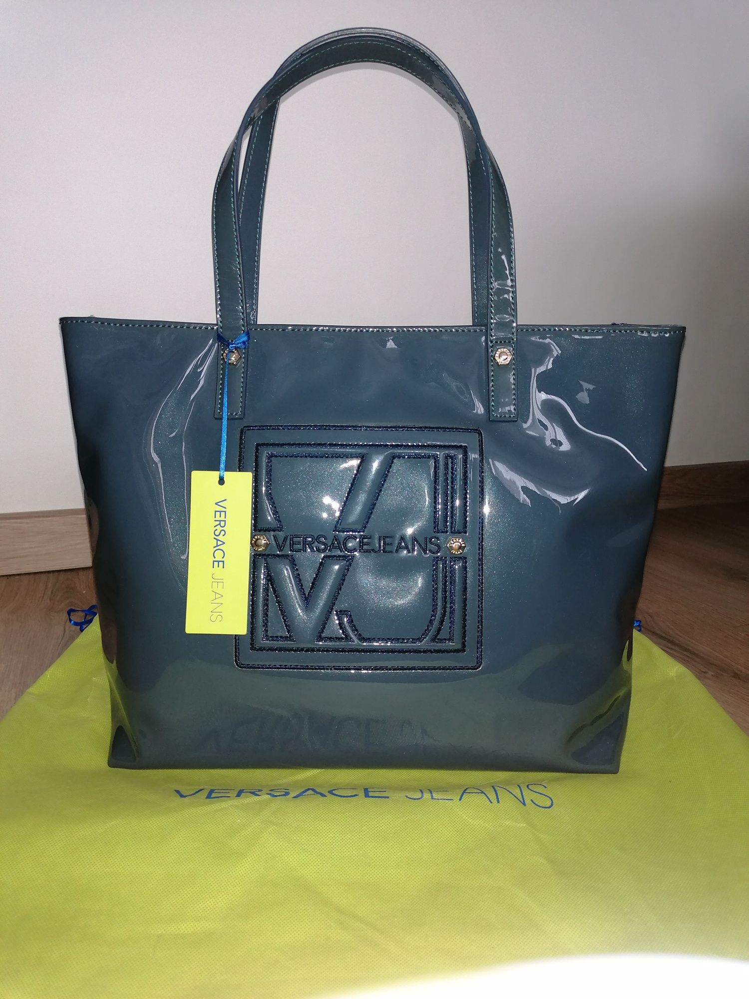 Torebka Versace Jeans granatowa mieszcząca A4