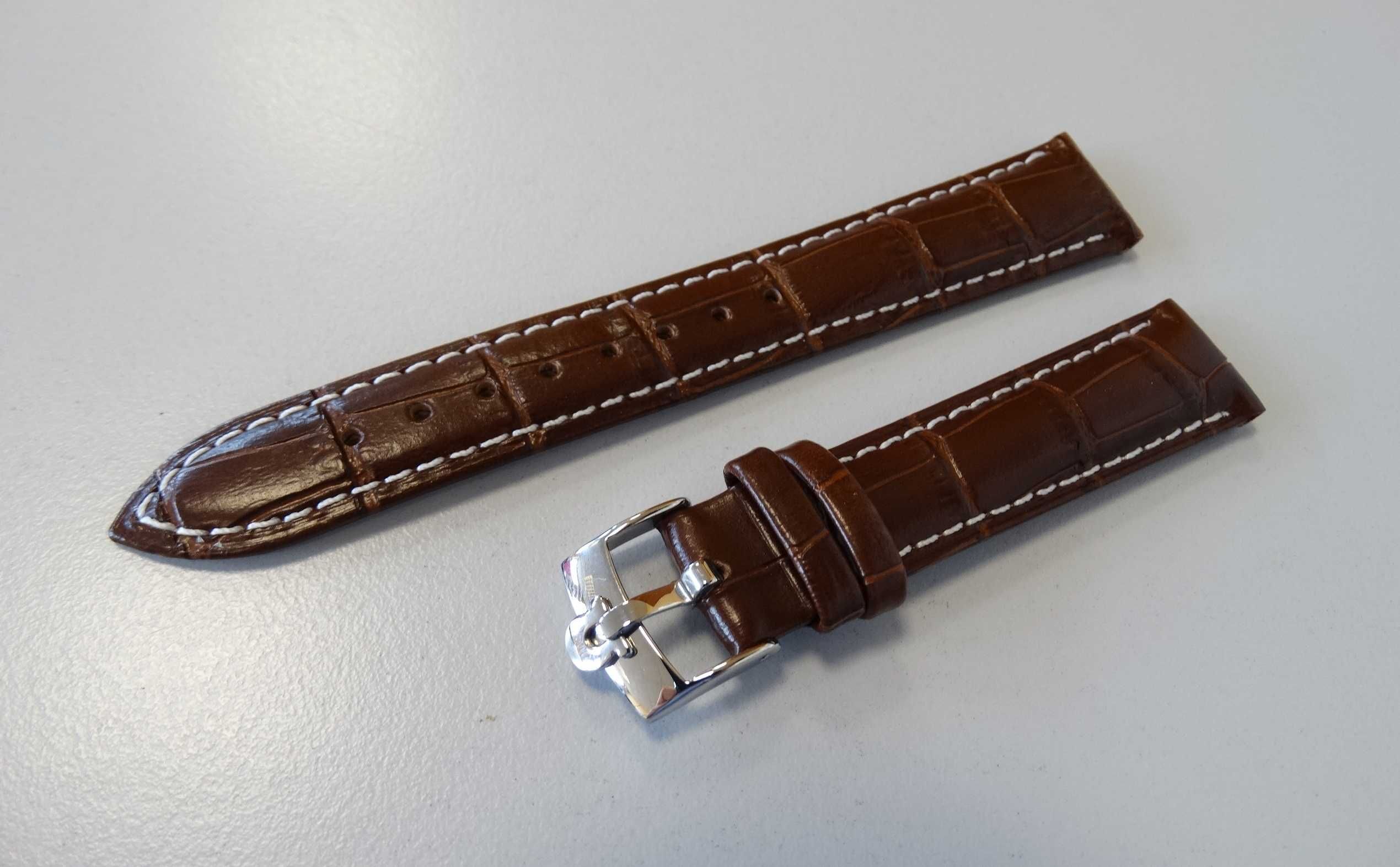 Pasek do zegarka Omega 18mm brązowy