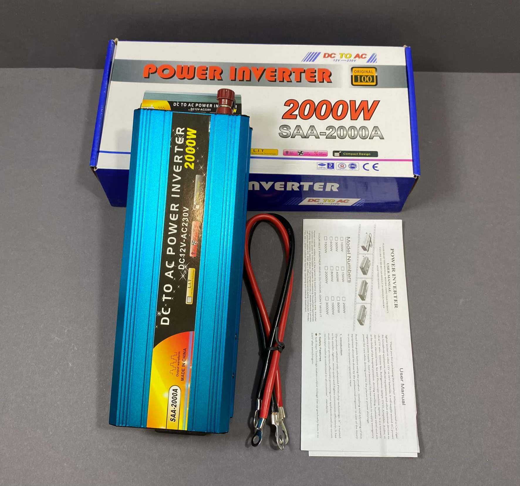 Инвертор преобразователь напряжения 2000W с 12 на 220V для дома
