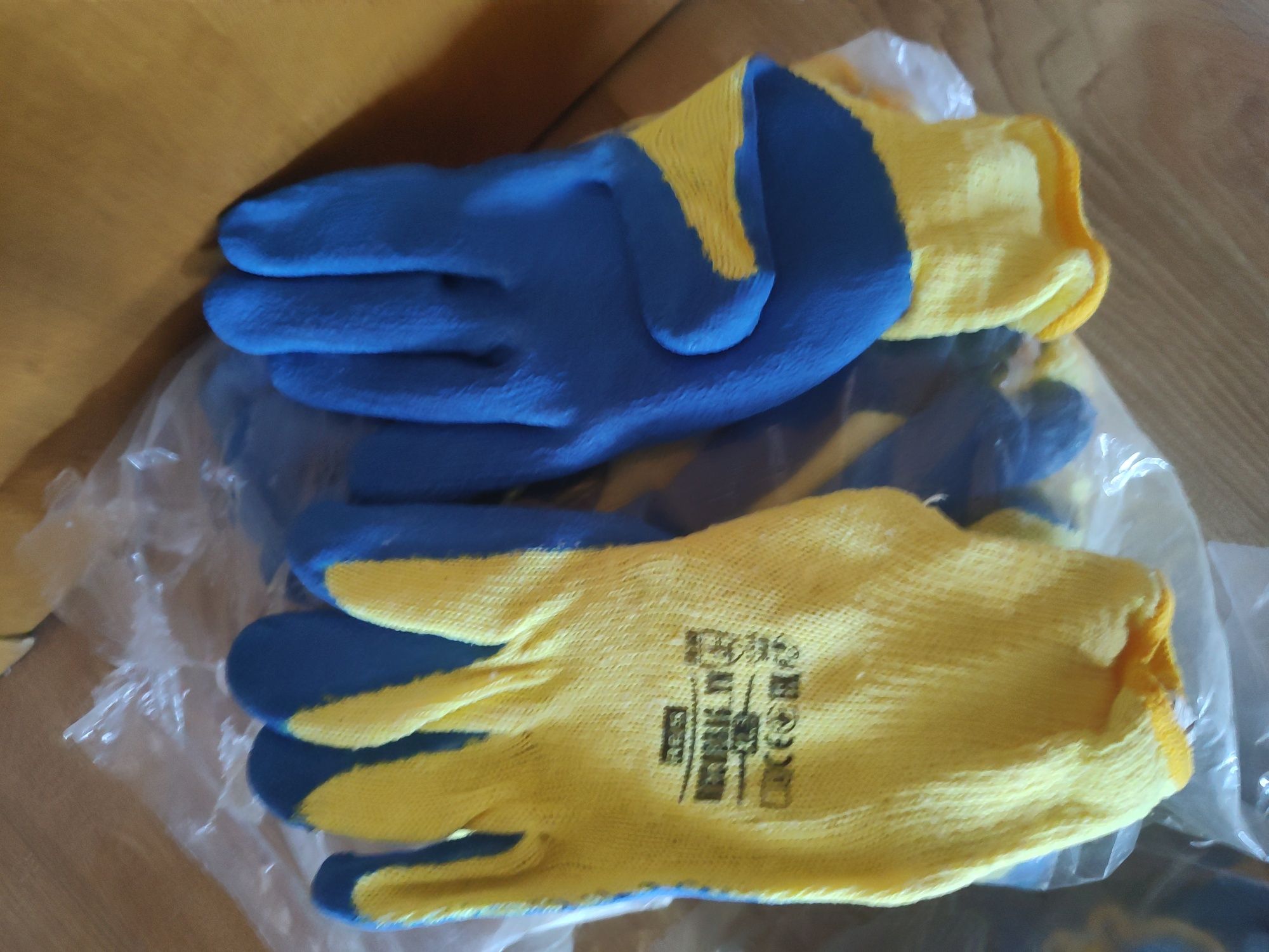 Rękawiczki robocze ochronne żółte 12 par XL