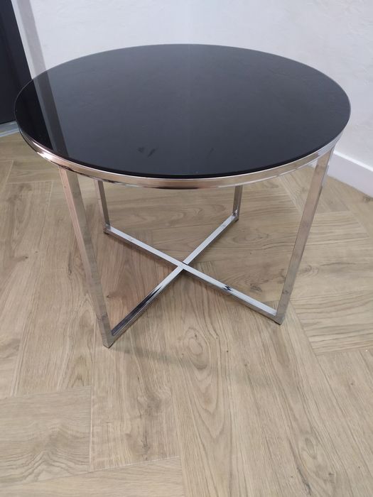 Stolik kawowy metal i szkło