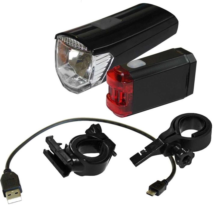 Komplet Oświetlenia Rowerowego Red Loon - ładowanie USB quvc