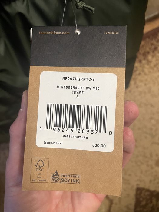 Чоловічий пуховик TNF розмір S