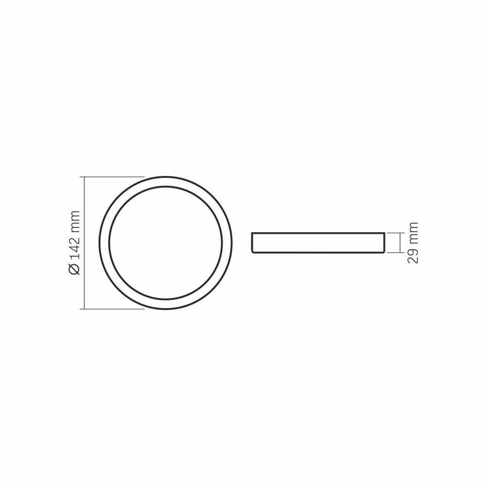 Oprawa natynkowa okrągła LED biała panel 12W/18W/24W 4000K