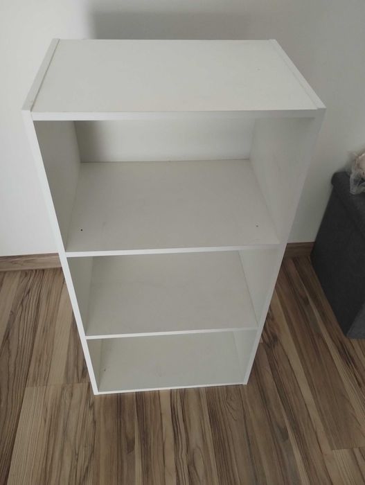 Mały biały regał, 3 półki