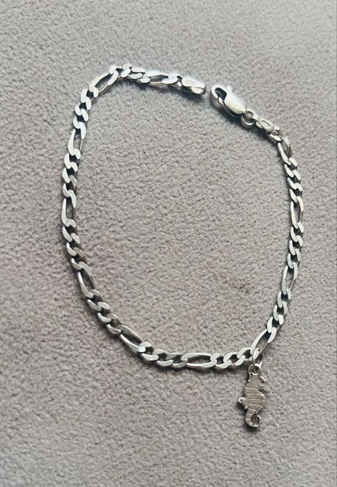 Срібний браслет з кулончиком,серебряный браслет