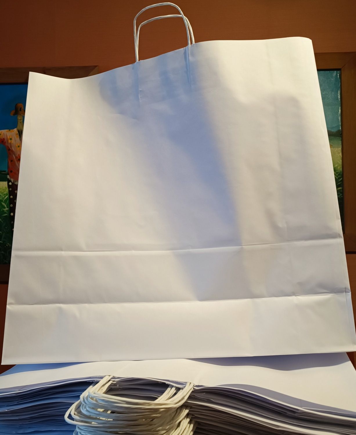 100 Sacos de Papel - Brancos - Grandes - BARATÍSSIMOS